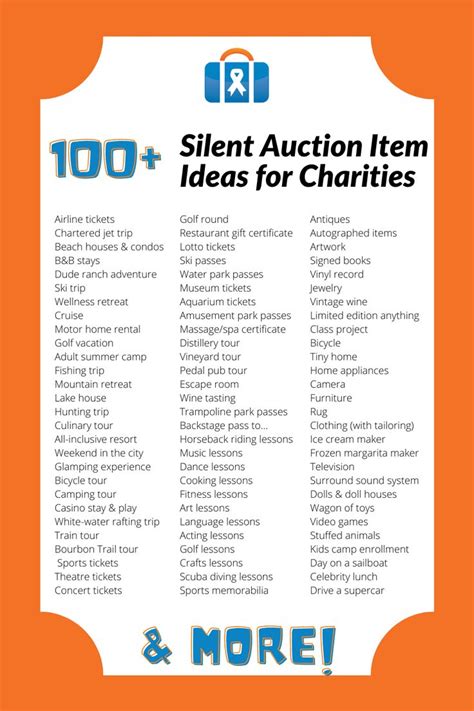 auction items ideas